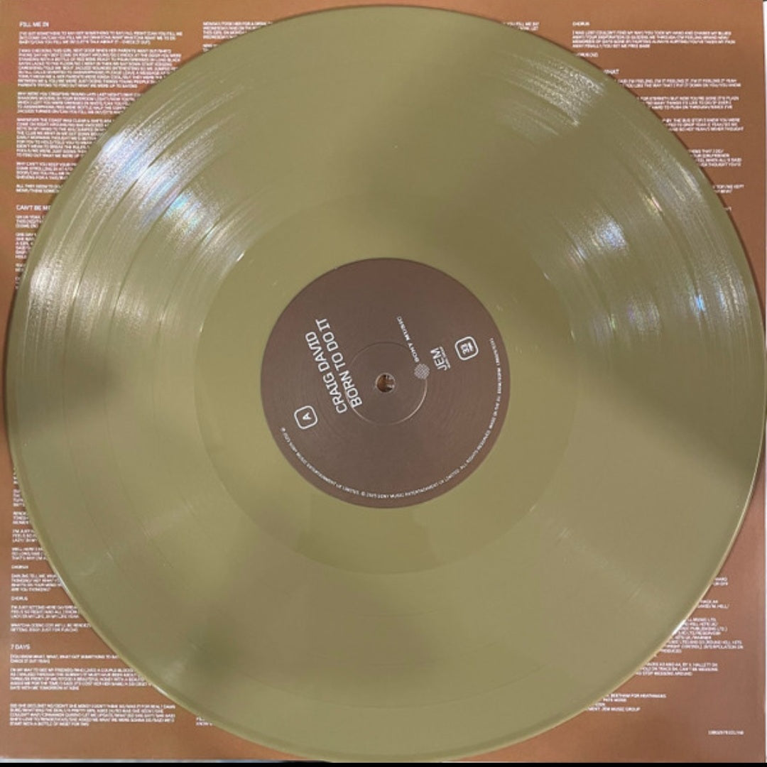 CRAIG DAVID : BORN TO DO IT LTD 25TH ANNIVERSARY 2LP 180G GOLD VINYL