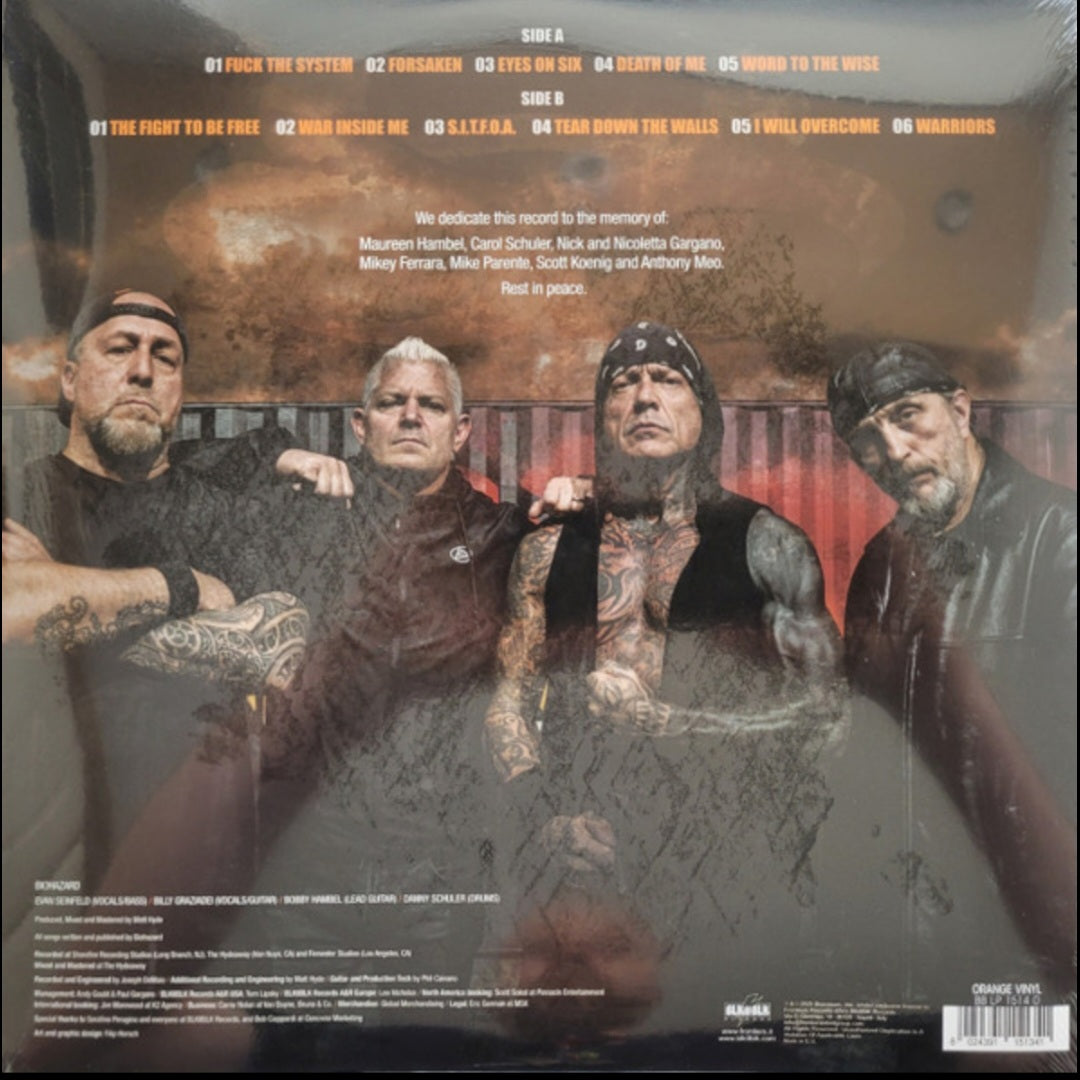 BIOHAZARD : DIVIDED WE FALL LTD LP 180G ORANGE VINYL