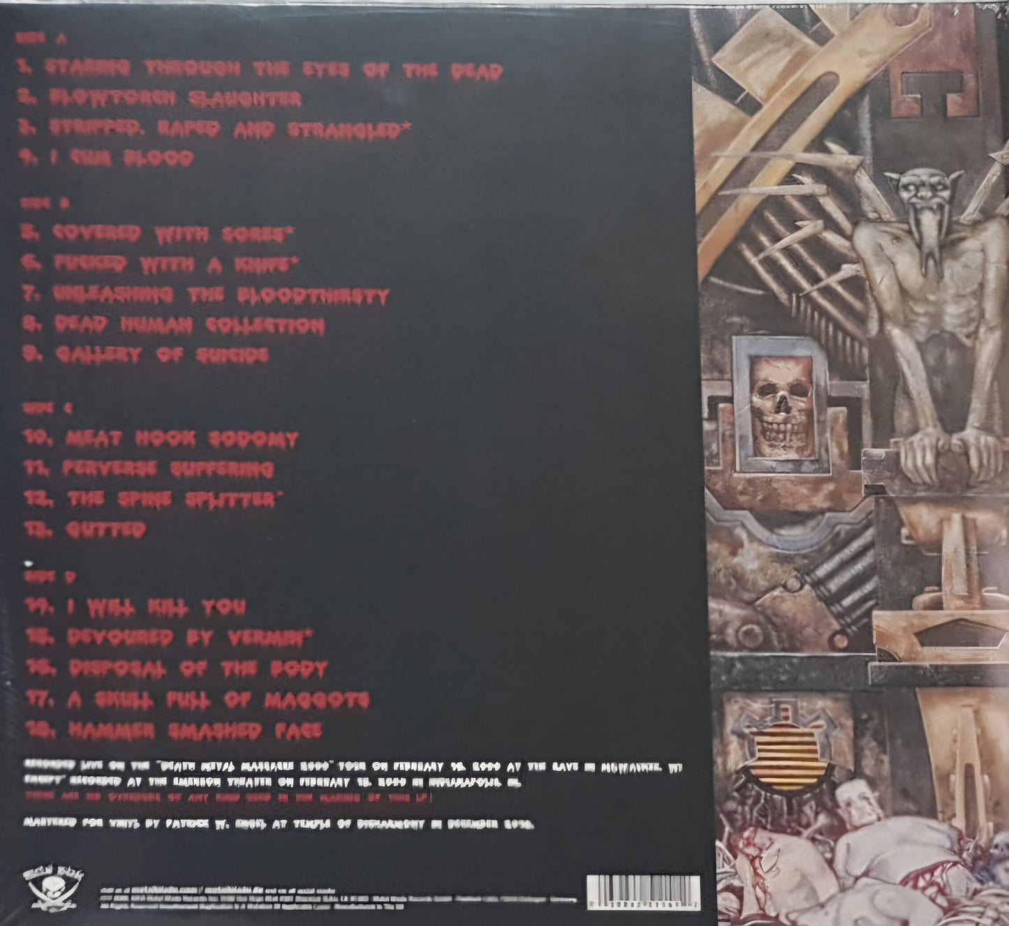 CANNIBAL CORPSE : LIVE CANNIBALISIM LTD 2LP 180G INC POSTER