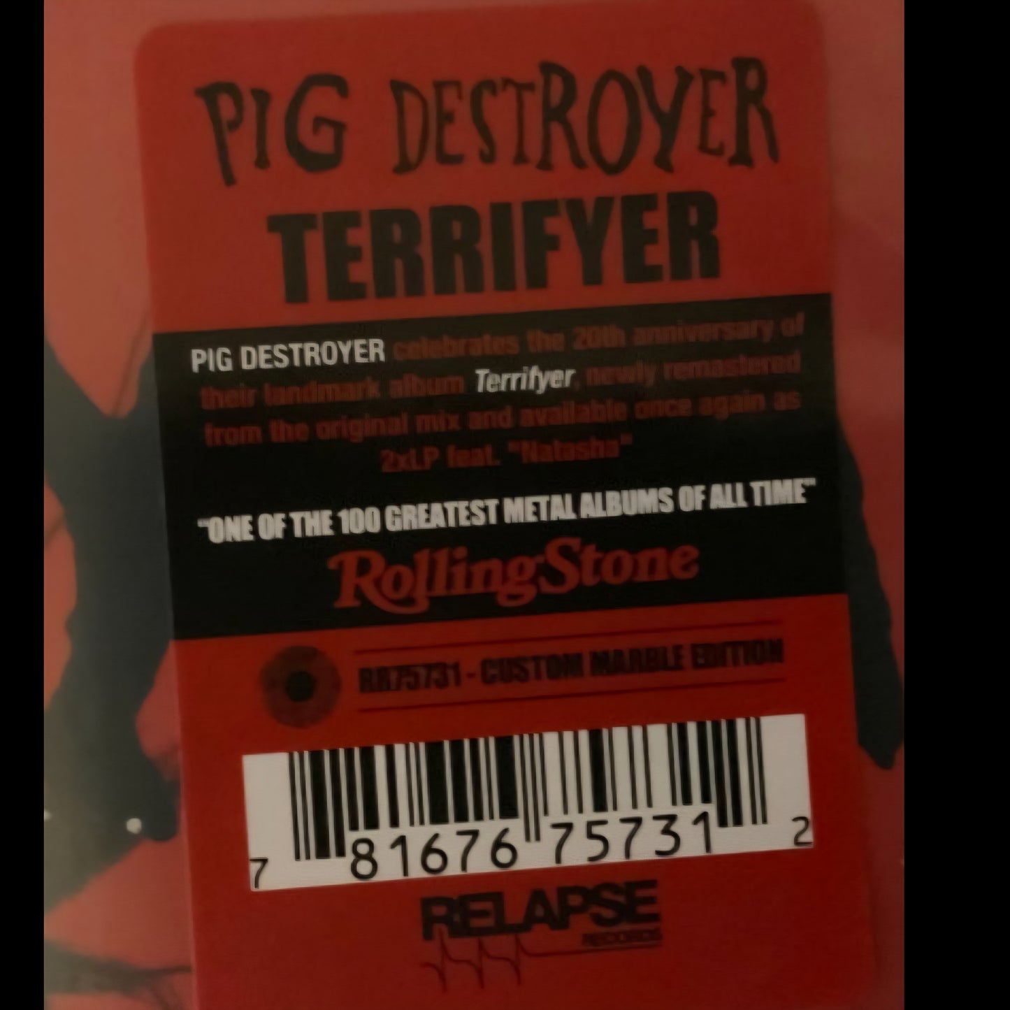 PIG DESTROYER : TERRIFYER LTD 2LP 180G RED BLACK MARBLED VINYL