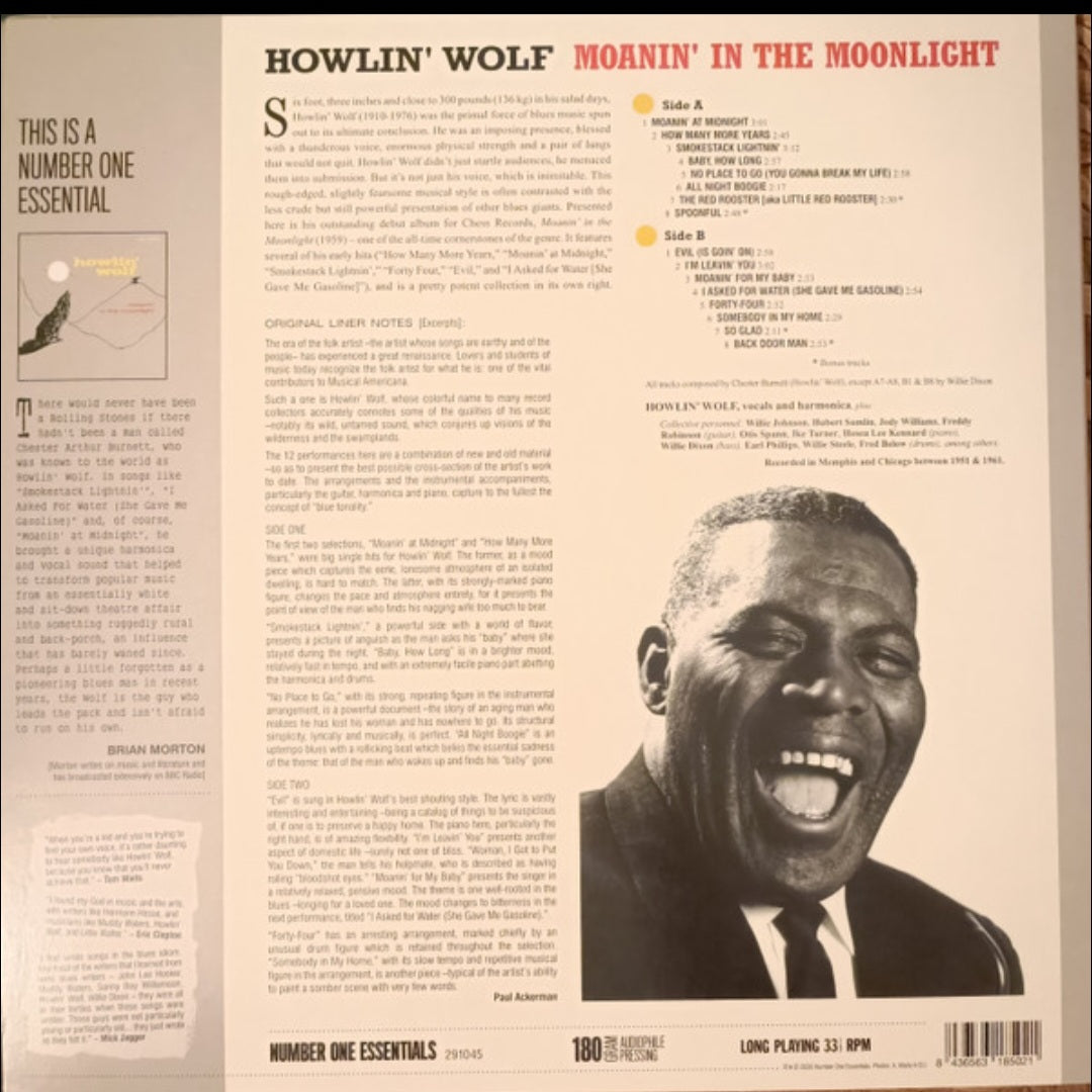 HOWLIN' WOLF : MOANIN' IN THE MOONLIGHT LP 180G