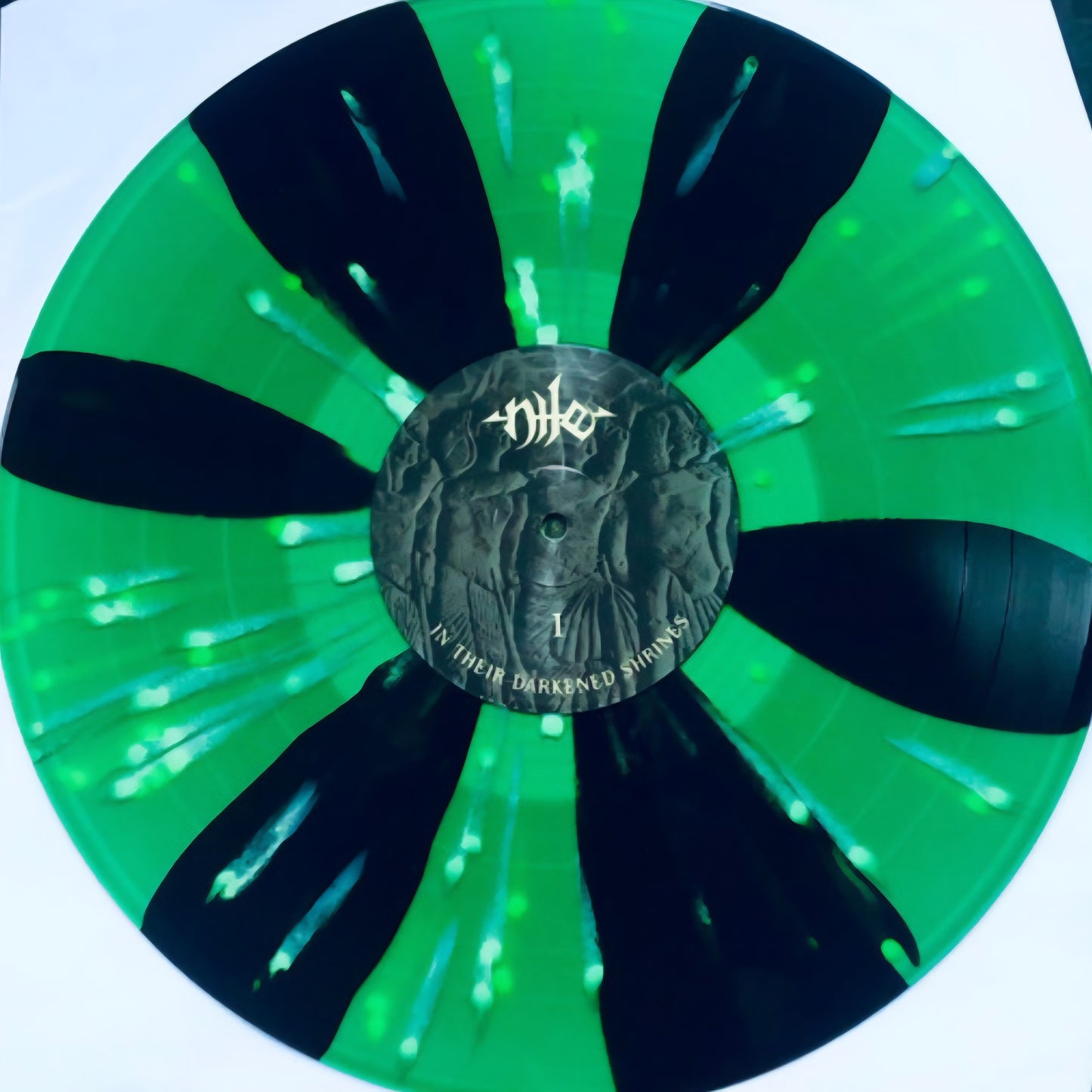 NILE : IN THEIR DARKENED SHRINES LTD 2LP CUSTOM PINWHEEL SPLATTER VINYL
