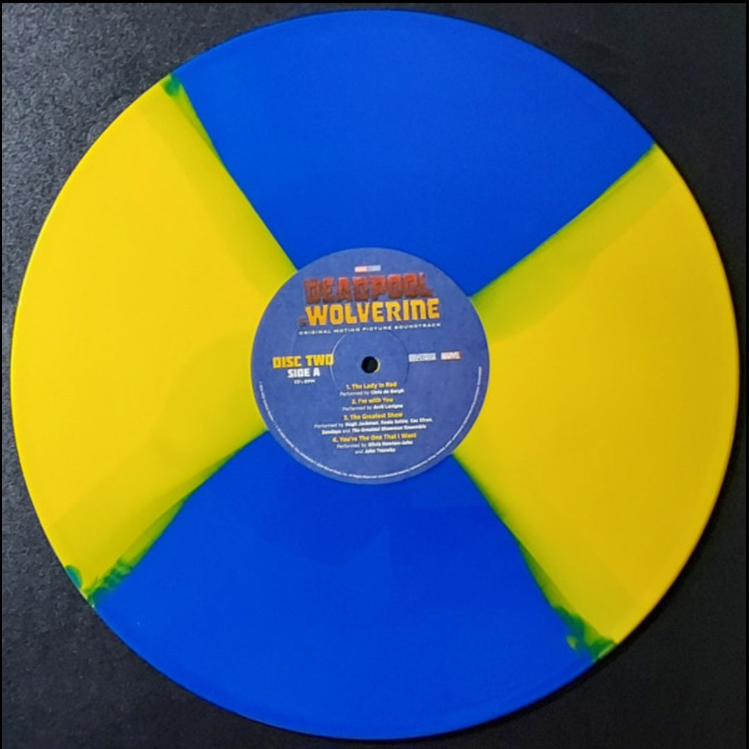 DEADPOOL & WOLVERINE : OROGINAL SOUNDTRACK VARIOUS ARTISTS 2LP 180G RED BLACK BLUE YELLOW SPLIT VINYL