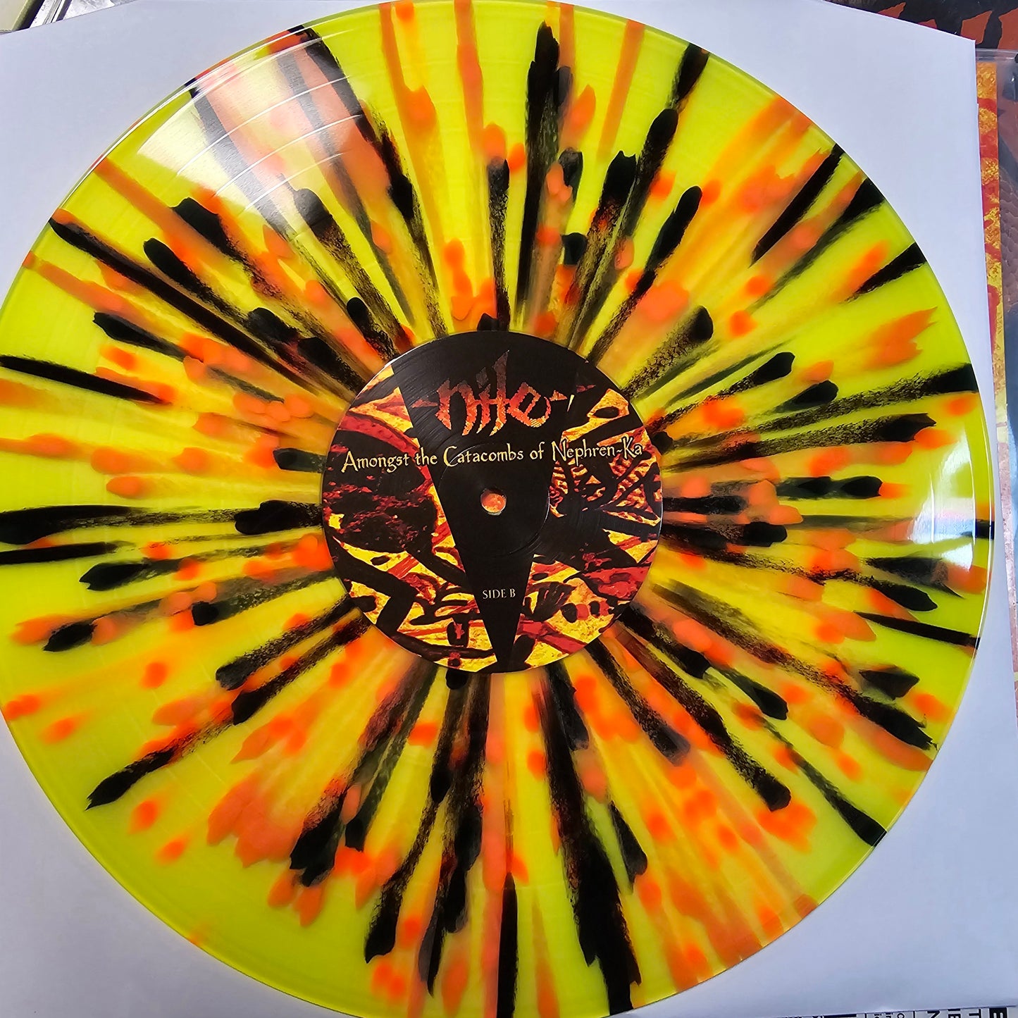 NILE : AMONGST THE CATACOMBS OF NEPHREN-KA LTD LP 180G YELLOW BLACK ORANGE SPLATTER VINYL