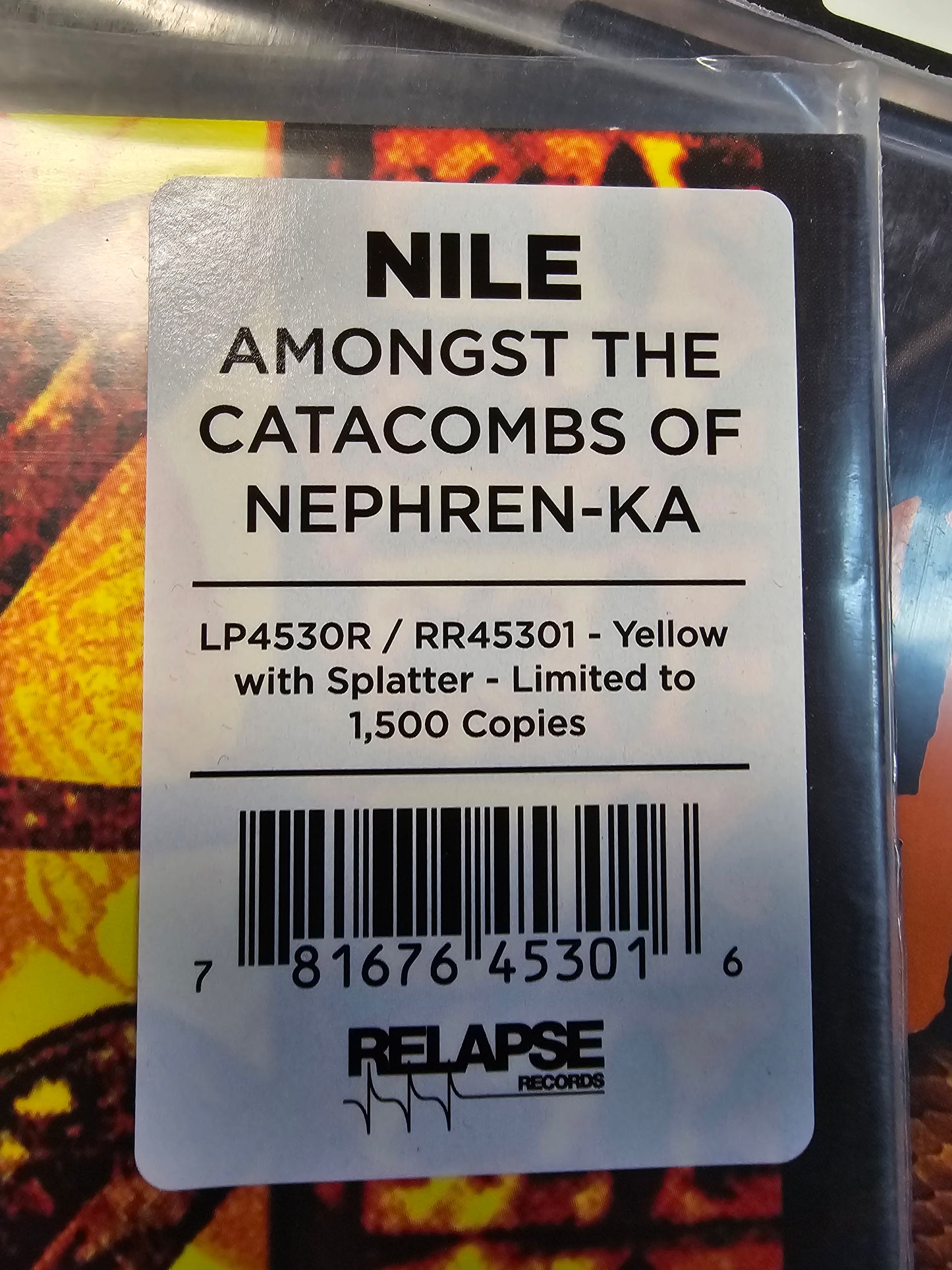 NILE : AMONGST THE CATACOMBS OF NEPHREN-KA LTD LP 180G YELLOW BLACK ORANGE SPLATTER VINYL