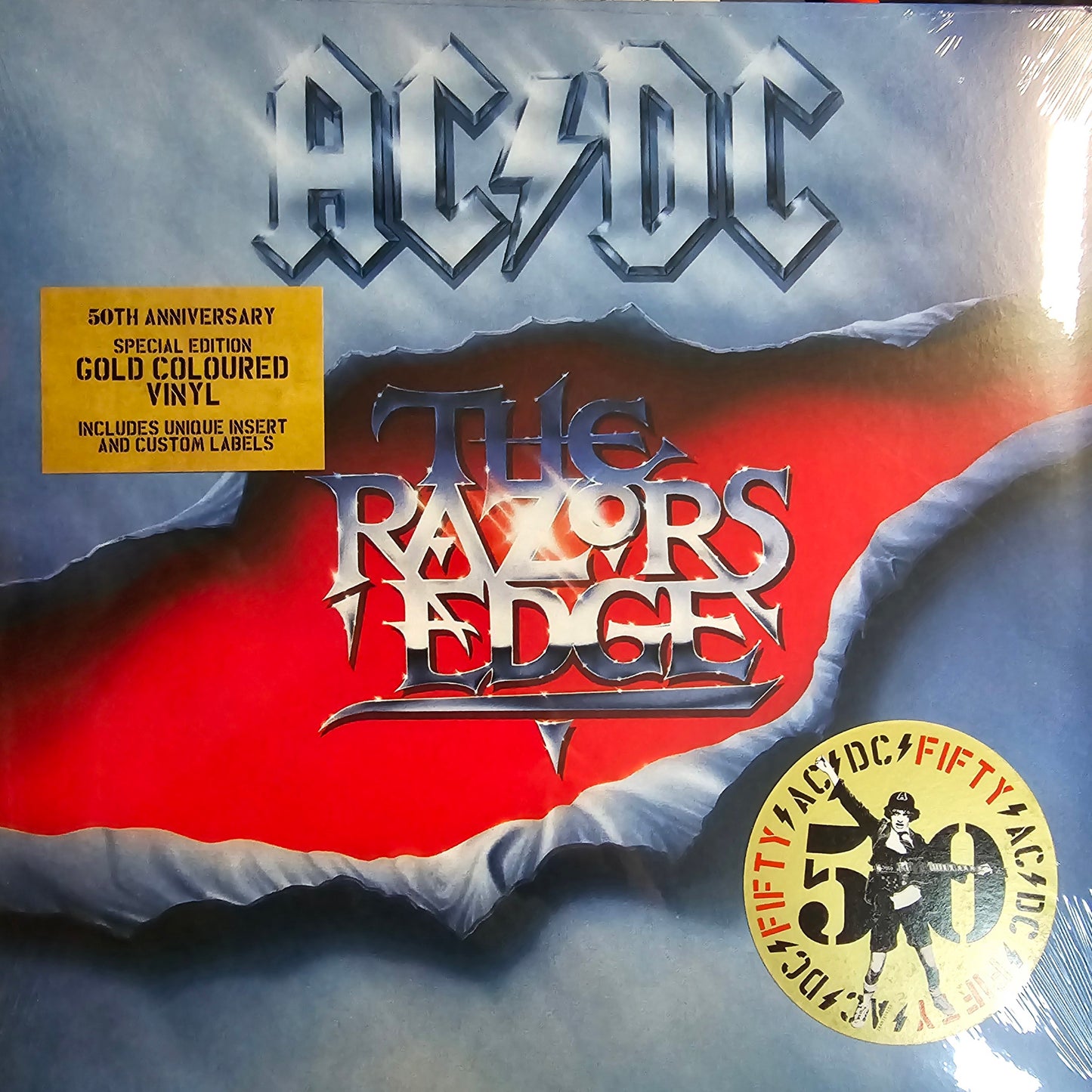 AC/DC : THE RAZORS EDGE LTD LP 180G 50TH ANNIVERSARY GOLD VINYL