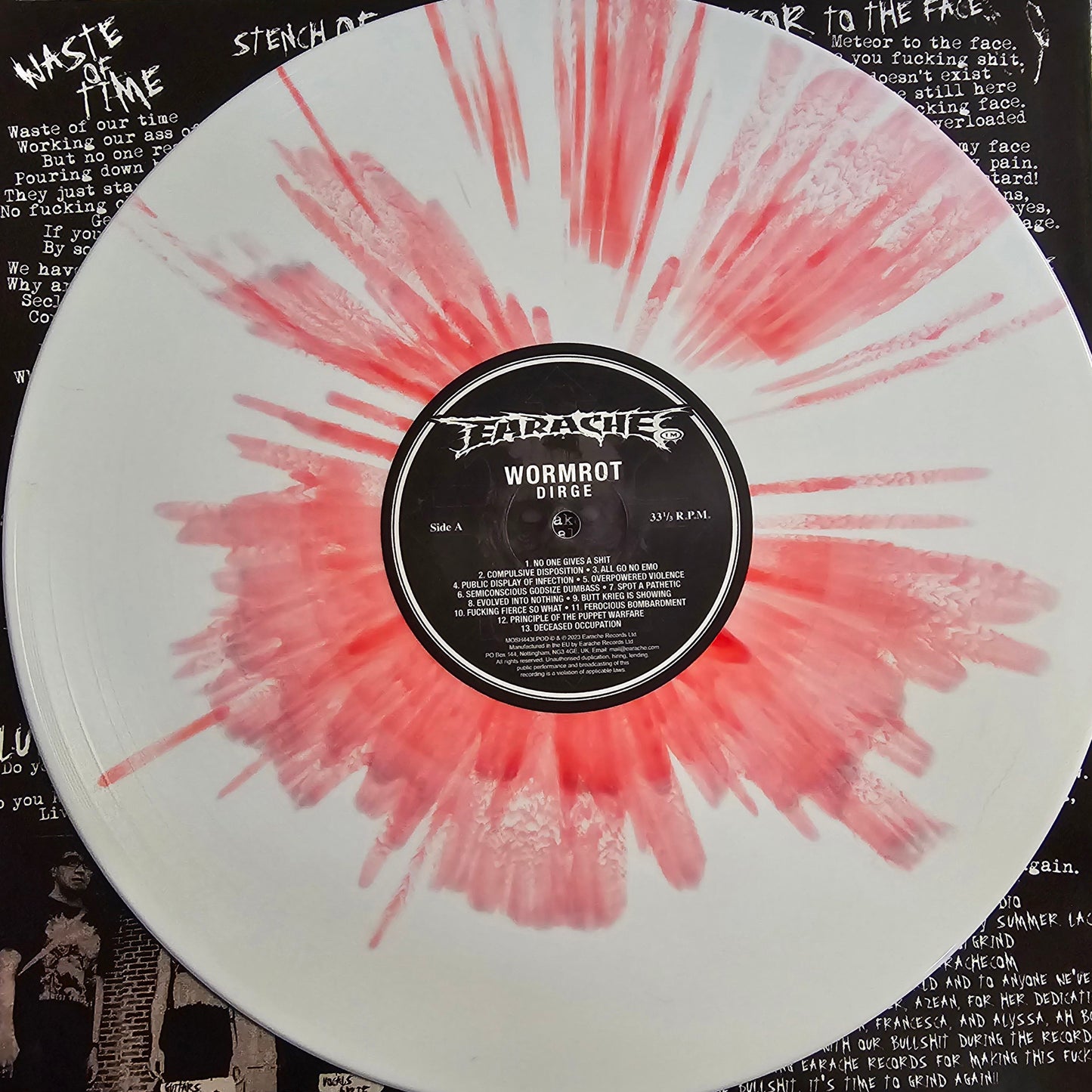 WORMROT : DIRGE LTD LP 180G RED WHITE SPLATTER VINYL