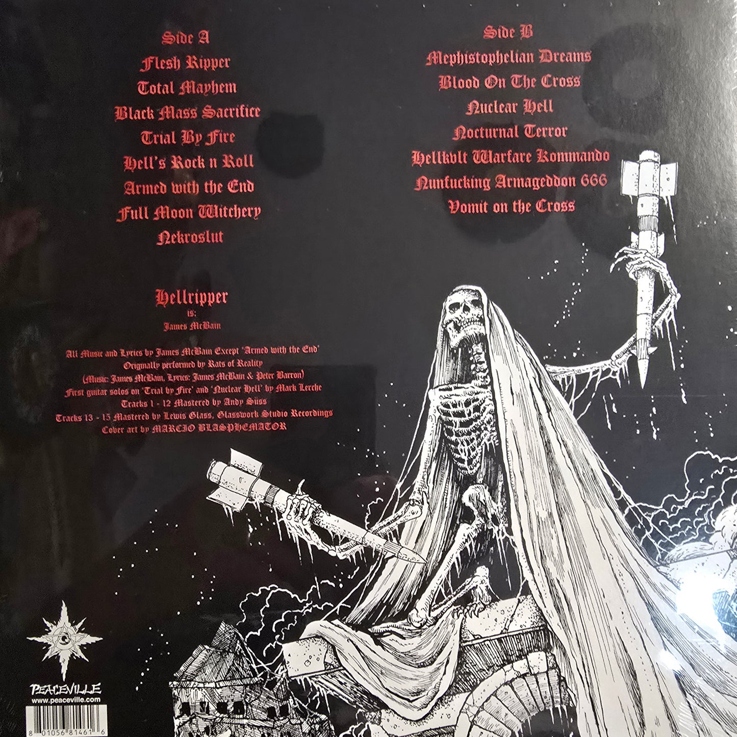 HELLRIPPER : COMPLETE AND TOTAL FUCKING MAYHEM LTD LP 180G WHITE VINYL