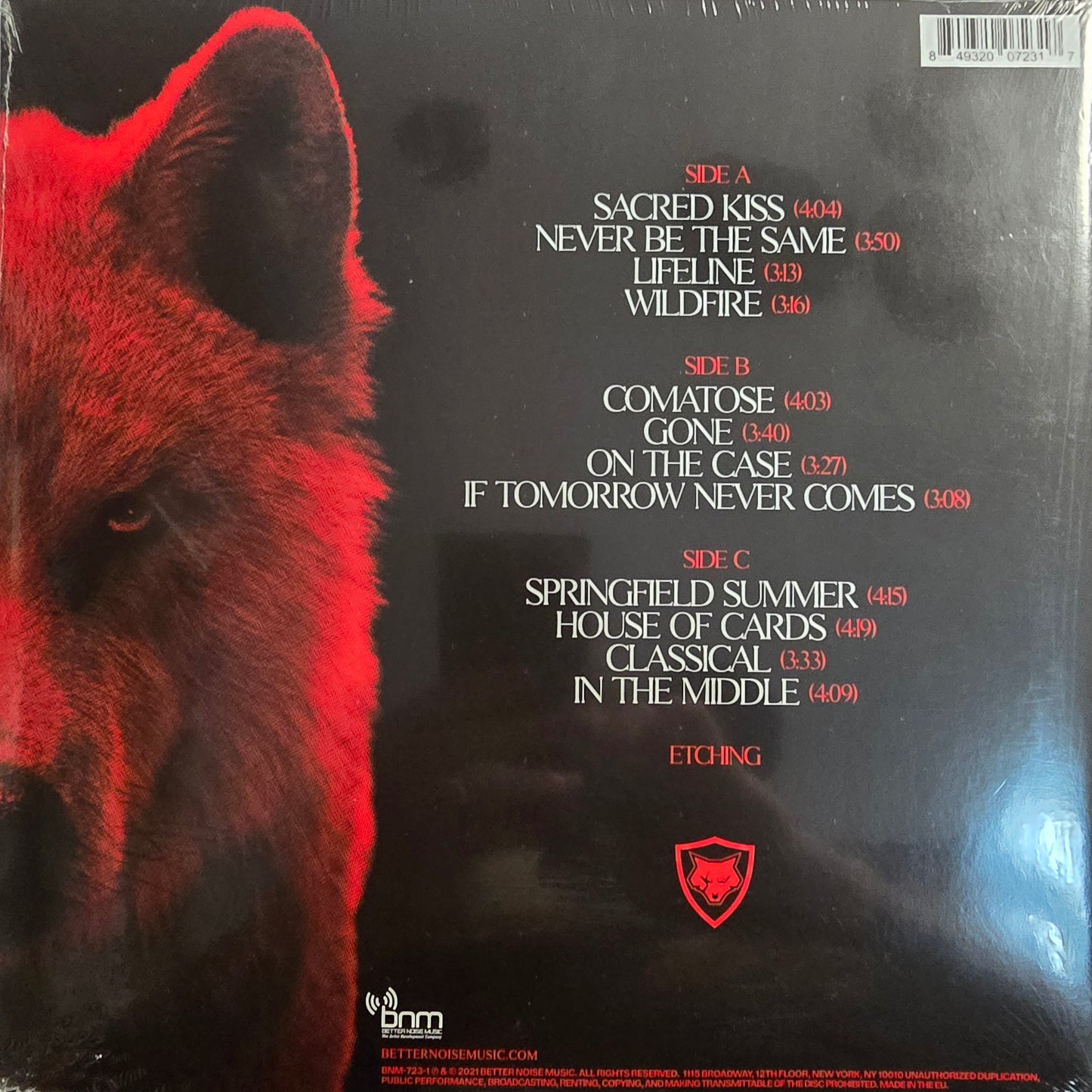 BAD WOLVES : DEAR MONSTERS LTD 2LP 180G RED VINYL