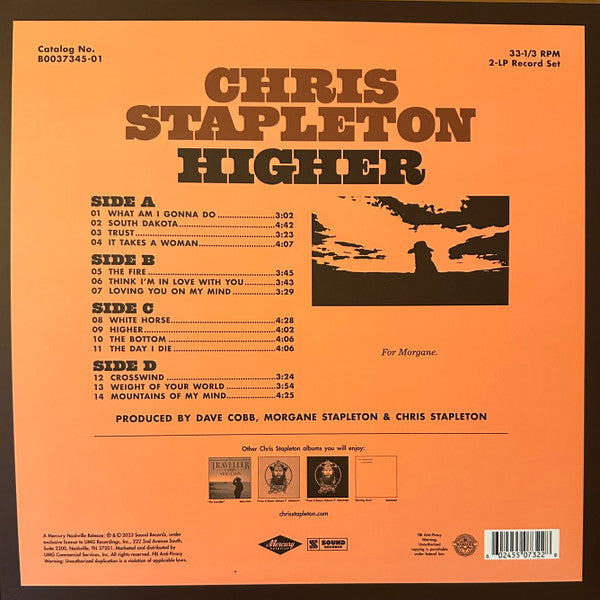 CHRIS STAPLETON : HIGHER 2LP 180G