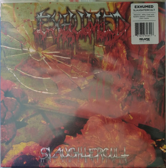 EXHUMED : SLAUGHTERCULT LTD LP 180G CLEAR RED GREEN SPLATTER VINYL