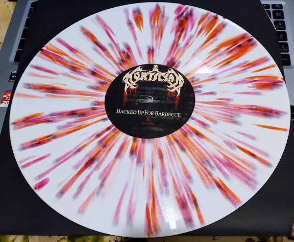 MORTICIAN : HACKED UP FOR BARBECUE LTD 2LP 180G RED WHITE SPLATTER VINYL