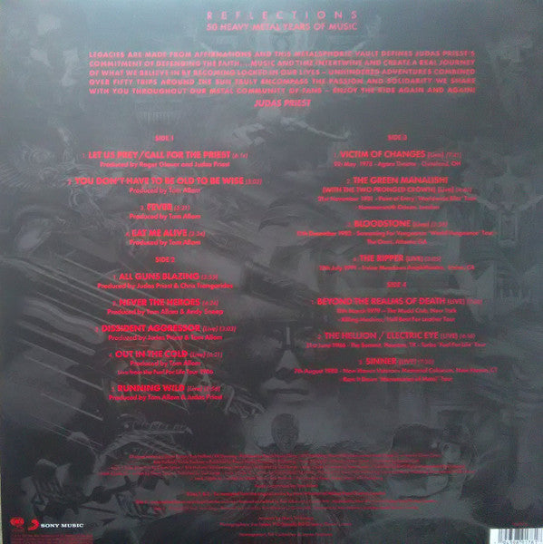 JUDAS PRIEST : REFLECTIONS 50 HEAVY METAL YEARS OF MUSIC 2LP 180G