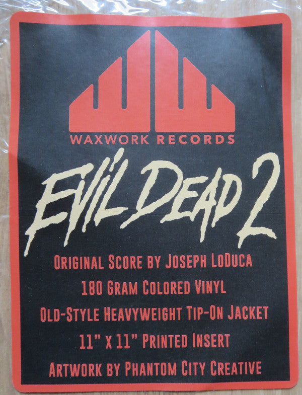 EVIL DEAD 2 : ORIGINAL SOUNDTRACK LTD 2LP YELLOW VINYL WAXWORK RECORDS