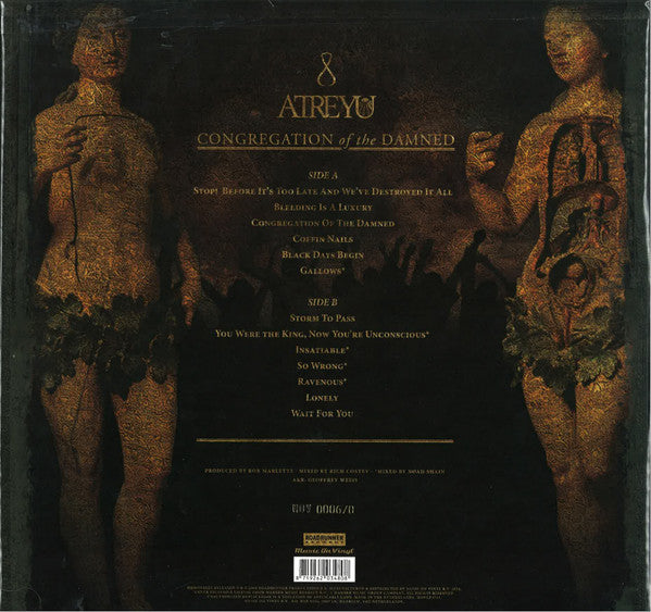 ATREYU : CONGREGATION OF THE DAMNED LTD NUMBERED LP 180G GOLD VINYL