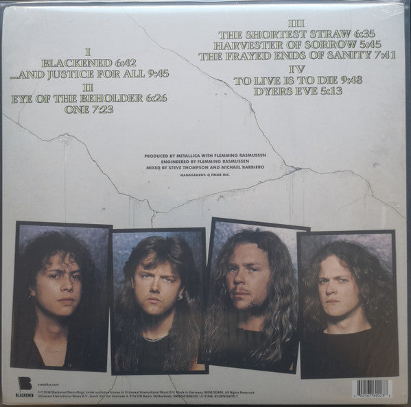 METALLICA : AND JUSTICE FOR ALL 2LP 180G