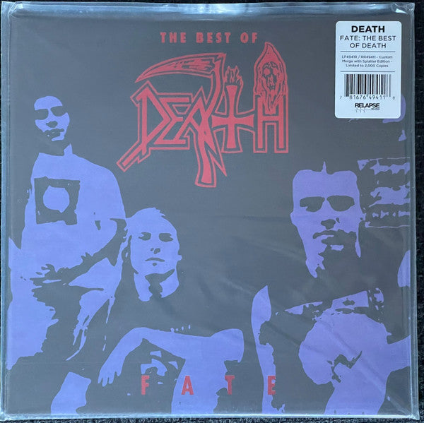 DEATH : FATE - THE BEST OF DEATH LTD LP RED BLACK WHITE SPLATTER VINYL