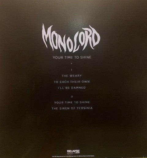 MONOLORD : YOUR TIME TO SHINE LP 180G GREEN SPLATTER VINYL