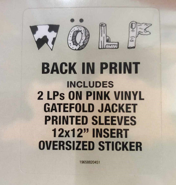 TYLER THE CREATOR : WOLF LTD 2LP PINK VINYL 💗