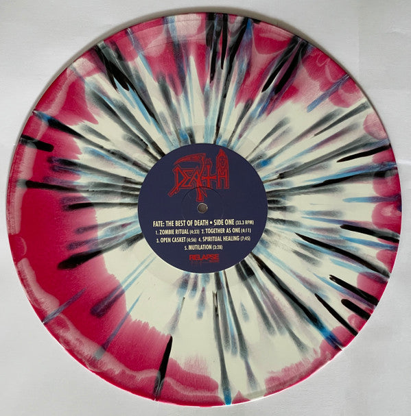 DEATH : FATE - THE BEST OF DEATH LTD LP RED BLACK WHITE SPLATTER VINYL