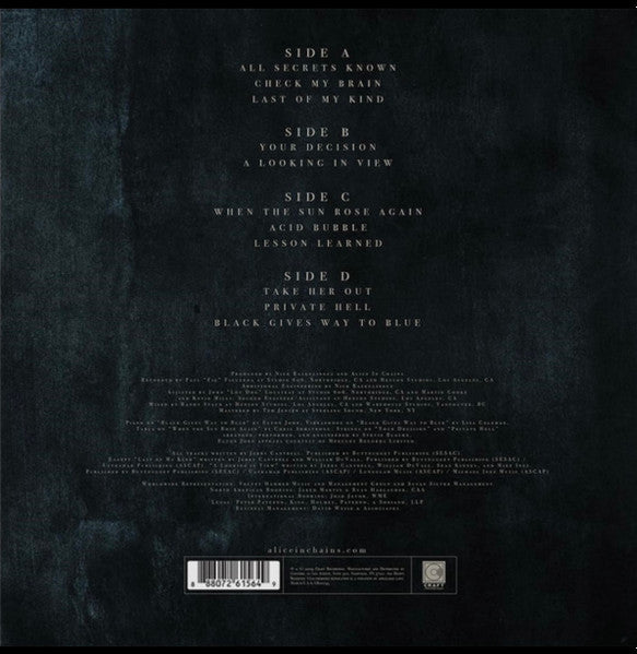 ALICE IN CHAINS : BLACK GIVES WAY TO BLUE 2LP 180G