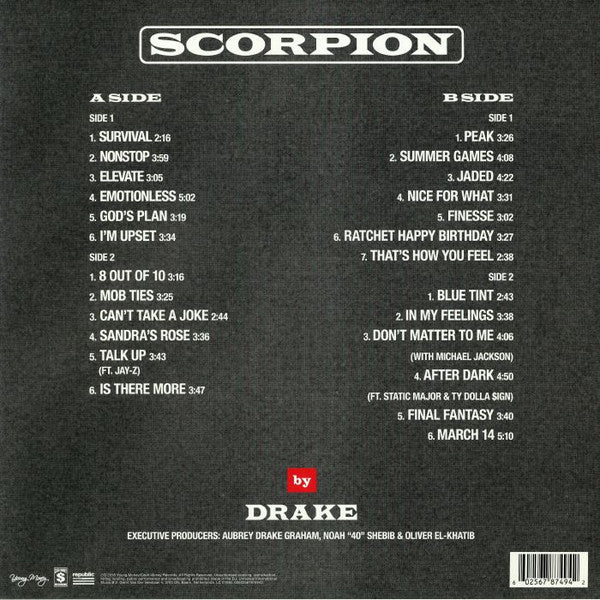 DRAKE : SCORPION 2LP 180G