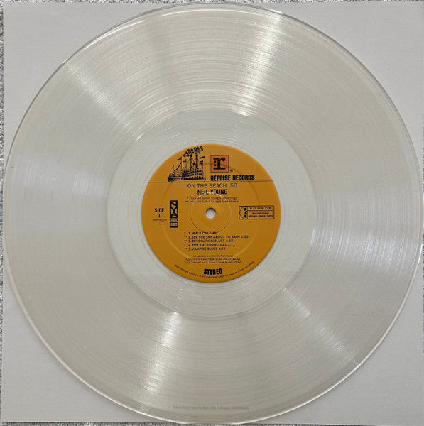 NEIL YOUNG : ON THE BEACH LTD LP 180G CLEAR VINYL