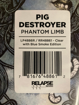 PIG DESTROYER : PHANTOM LIMB LTD LP 180G CLEAR BLUE SMOKE VINYL