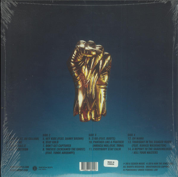 RUN THE JEWELS : RUN THE JEWELS 3 LTD 2LP 180G GOLD VINYL