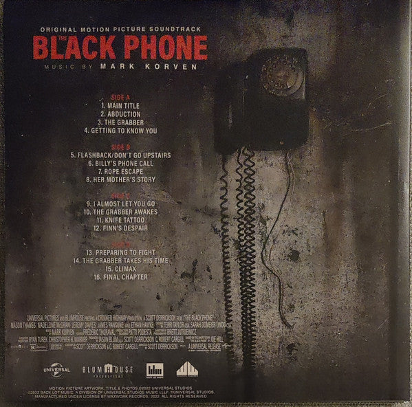 BLACK PHONE : ORIGINAL SOUND TRACK 2LP BLACK / RED WAXWORK RECORDS