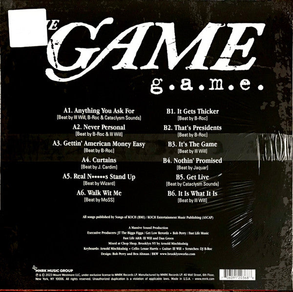THE GAME : G.A.M.E. LTD LP 180G WHITE VINYL