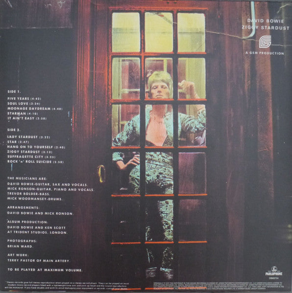 DAVID BOWIE : THE RISE AND FALL OF ZIGGY STARDUST AND THE SPIDERS FROM MARS LP 180G