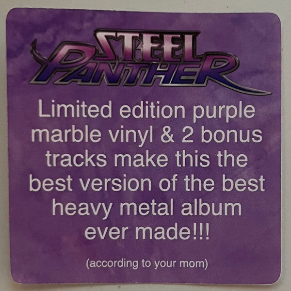 STEEL PANTHER : FEEL THE STEEL LTD 15TH ANNIVERSARY LP 180G PURPLE VINYL