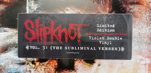 SLIPKNOT : VOL.3 THE SUBLIMINAL VERSES LTD 2LP VIOLET VINYL
