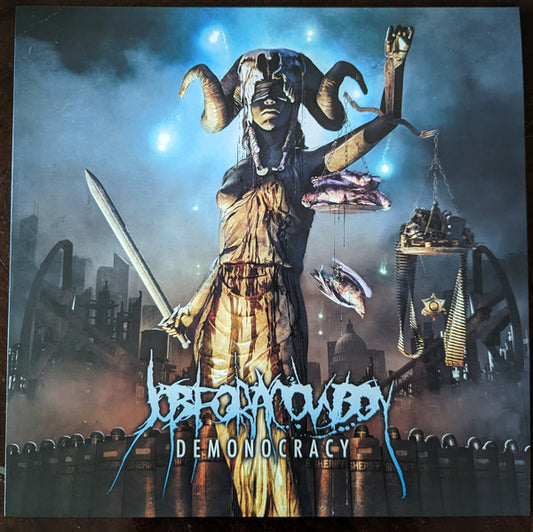 JOB FOR A COWBOY : DEMONCRACY LTD LP 180G CLEAR YELLOW MARBLED VINYL