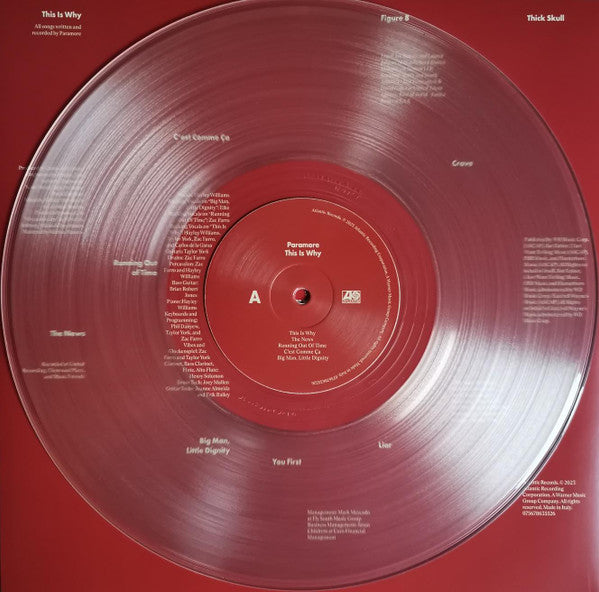 PARAMORE : THIS IS WHY LTD LP 180G CLEAR VINYL