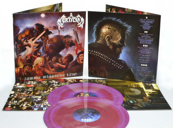 MORTICIAN : ZOMBIE MASSACRE LIVE LTD 2LP RED OXBLOOD MARBLED VINYL