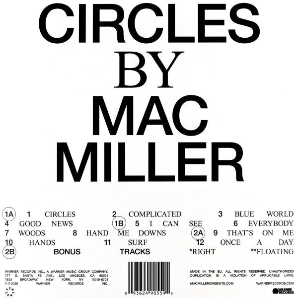 MAC MILLER : CIRCLES 2LP 180G