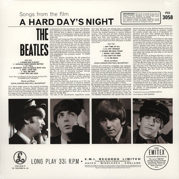 THE BEATLES : A HARD DAYS NIGHT LP 180G