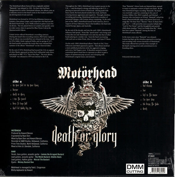 MOTORHEAD : DEATH OR GLORY LP 180G