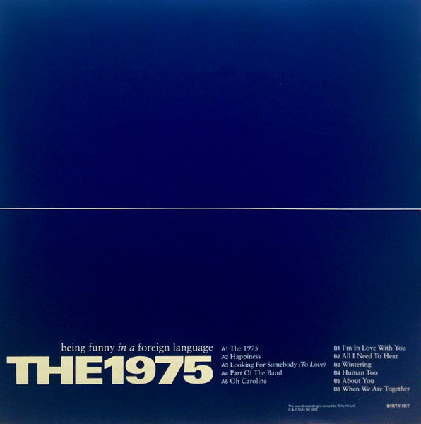 THE 1975 : BEING FUNNY IN A FOREIGN LANGUAGE LTD LP 180G CLEAR VINYL