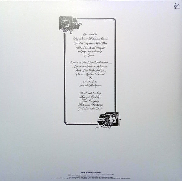 QUEEN : A NIGHT AT THE OPERA LP 180G