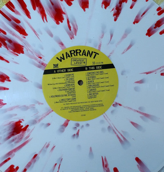 WARRANT : LATEST & GREATEST LTD LP 180G RED WHITE SPLATTER VINYL