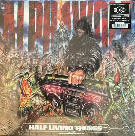 ALPHA WOLF : HALF LIVING THINGS LTD LP 180G RED BLACK WHITE CORONA VINYL