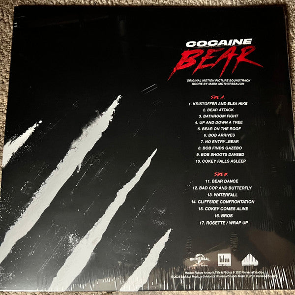 COCAINE BEAR OST : COCAINE CRYSTAL & CLEAR SPLATTER VINYL