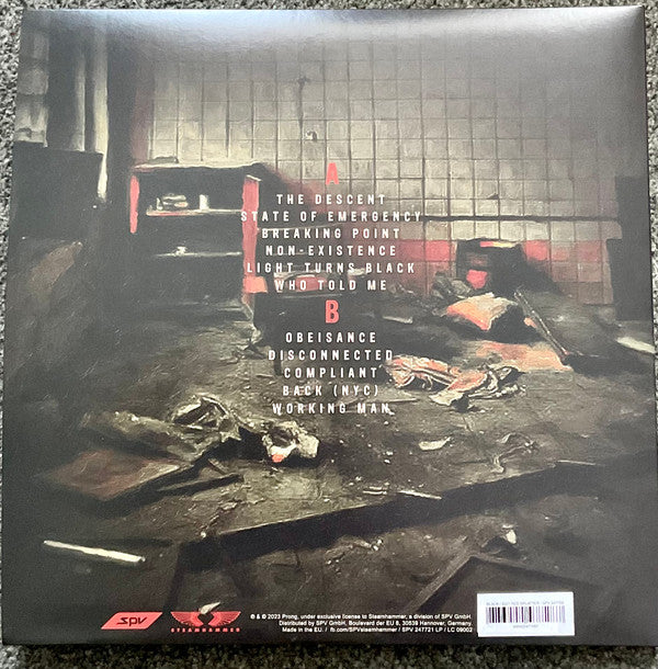 PRONG : STATE OF EMERGENCY LTD LP 180G RED BLACK SPLATTER VINYL
