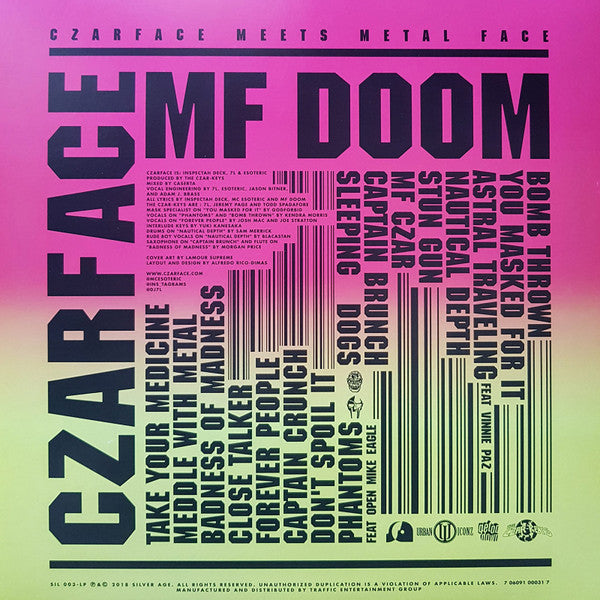 CZARFACE/MF DOOM : CZARFACE MEETS METALFACE LP 180G