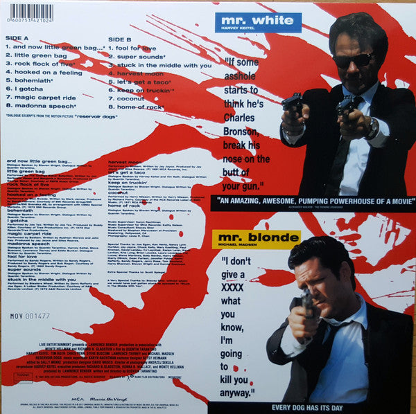 RESERVOIR DOGS : MUSIC FROM THE ORIGINAL MOTION PICTURE SOUNDTRACK LP 180G