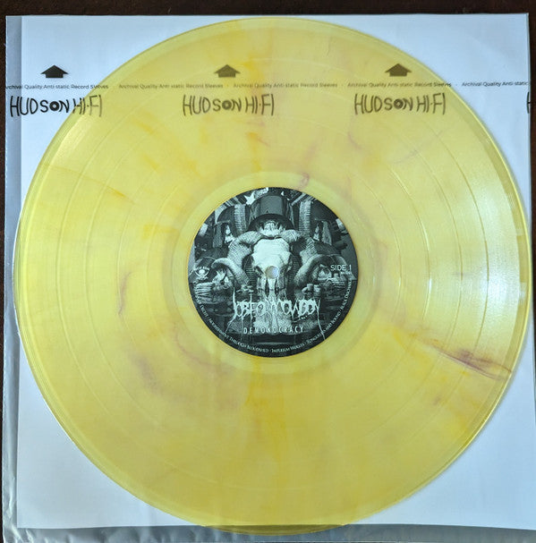 JOB FOR A COWBOY : DEMONCRACY LTD LP 180G CLEAR YELLOW MARBLED VINYL