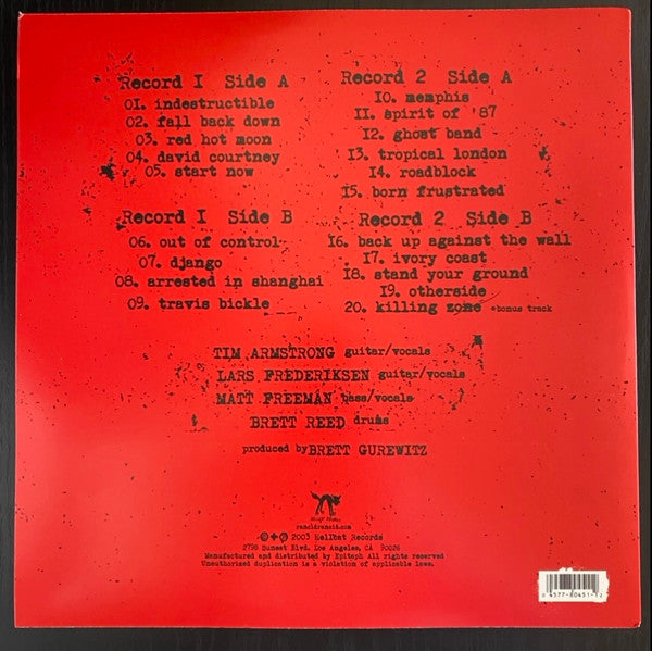 RANCID : INDESTRUCTIBLE 2LP 180G